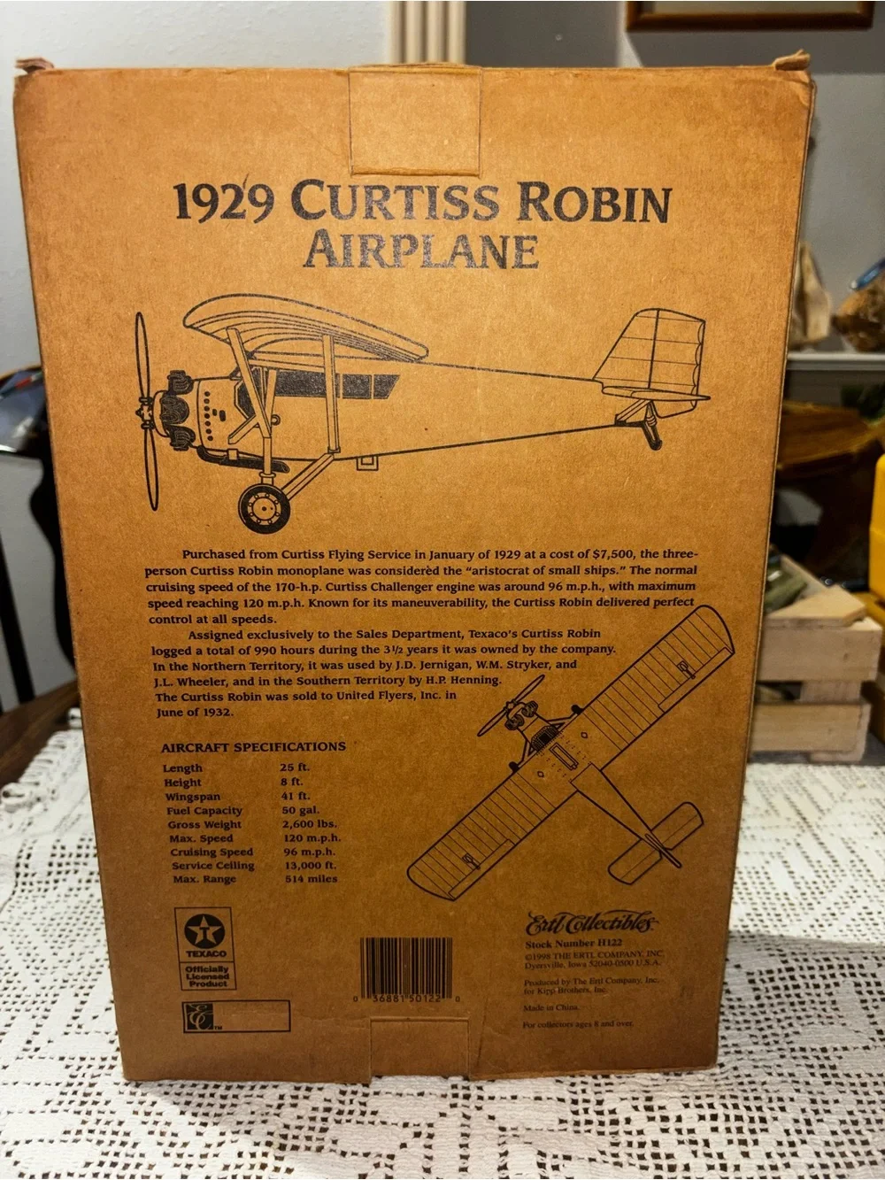 Wings of 1929 Curtiss Robin Airplane Wall Art - Red Collectors Plane